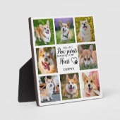 Pet Memorial Personalized Paw Prints Photo Collage Fotoplaat (Voorkant)