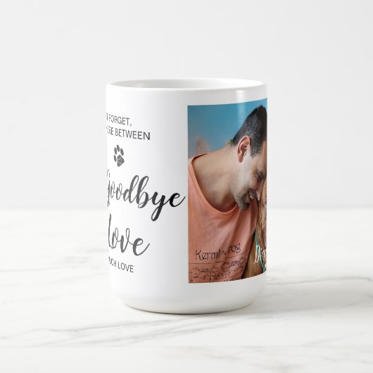 Pet Memorial Personalized Photo Coffee Mok (Center)