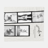 Pet Memorial Personalized Photo Strip Collage  Fleece Deken (Voorkant (Horizontaal))