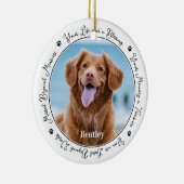 Pet Memorial Personalized Remembrance Dog Foto Keramisch Ornament (Rechts)