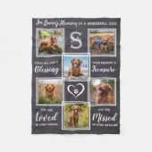 Pet Memorial Persoonlijke fotocollage Fleece Deken (Voorkant)