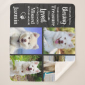 Pet Memorial Persoonlijke fotocollage Sherpa Deken (Voorkant)