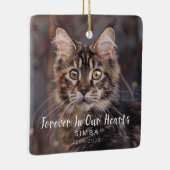 Pet Memorial Persoonlijke kat Foto Keramisch Ornament (Rechts)