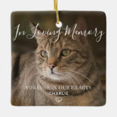Pet Memorial Persoonlijke kat Foto Keramisch Ornament (Voorkant)
