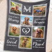 Pet Memorial Pet Loss Dog 6 Photo Collage Fleece Deken