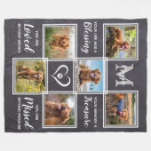 Pet Memorial Pet Loss Dog 6 Photo Collage Fleece Deken (Voorkant (Horizontaal))