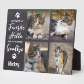 Pet Memorial Pet Loss Gift Cat Photo Collage Fotoplaat (Zijkant)