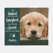 Pet Memorial Pet Loss Gift Gepersonaliseerde Hond  Fleece Deken (Voorkant (Horizontaal))