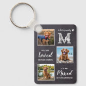 Pet Memorial Pet Loss Gift Personalized Dog Foto Sleutelhanger (Voorkant)