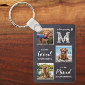 Pet Memorial Pet Loss Gift Personalized Dog Foto Sleutelhanger (Voorkant)