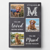 Pet Memorial Pet Loss Gift Personalized Dog Photos Fotoplaat (voorkant)