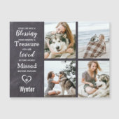 Pet Memorial Pet Loss Gift Photo Collage Magnet Magnetische Uitnodiging (Voorkant)