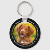 Pet Memorial Pet Loss Gift Remembrance Dog Foto Sleutelhanger (Voorkant)