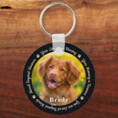 Pet Memorial Pet Loss Gift Remembrance Dog Foto Sleutelhanger (Voorkant)