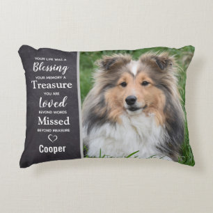 Pet Memorial Pet Loss Herdenking Dog Foto Accent Kussen