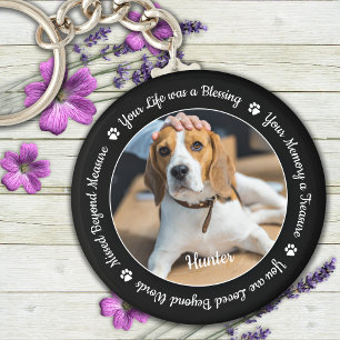 Pet Memorial Pet Loss Herdenking Dog Foto Sleutelhanger