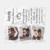 Pet Memorial Pet Loss Herdenking Foto Collage Fleece Deken (Voorkant (Horizontaal))