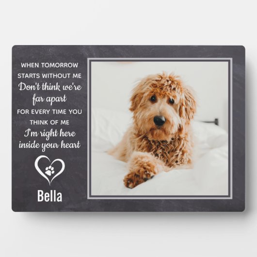 Pet Memorial Pet Loss Herembrance Keepslag Fotoplaat (voorkant)