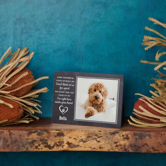 Pet Memorial Pet Loss Herembrance Keepslag Fotoplaat (Zijkant)