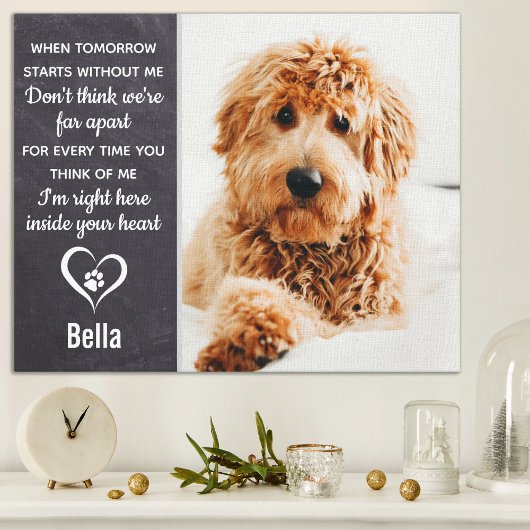 Pet Memorial - Pet Loss Keepomwille Dog Foto Canvas Afdruk