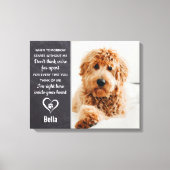 Pet Memorial - Pet Loss Keepomwille Dog Foto Canvas Afdruk (Voorkant)