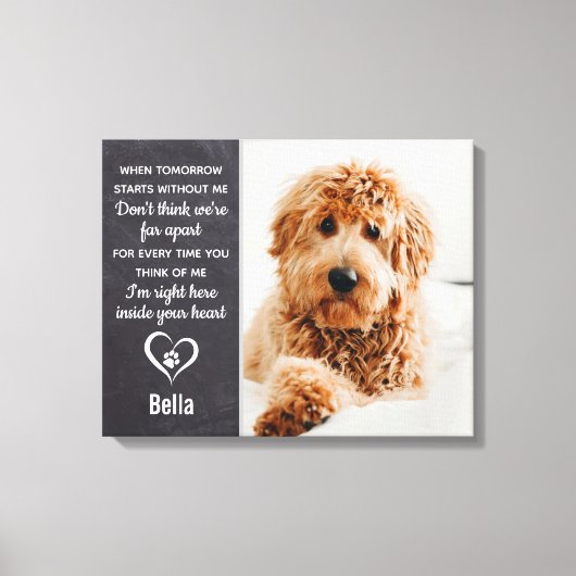 Pet Memorial - Pet Loss Keepomwille Dog Foto Canvas Afdruk (Voorkant)