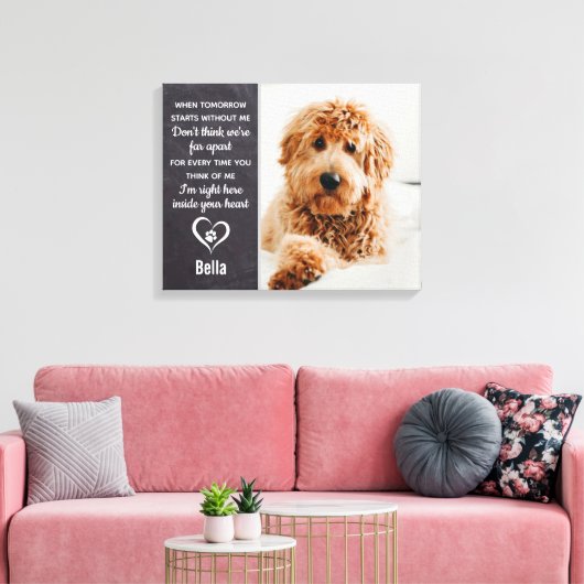 Pet Memorial - Pet Loss Keepomwille Dog Foto Canvas Afdruk (Insitu (Woonkamer))