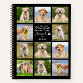 Pet Memorial Pet Loss Keepomwille Dog Foto Collage Notitieboek (Voorkant)