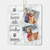 Pet Memorial Pet Loss Keepomwille Dog Foto Keramisch Ornament (Links)