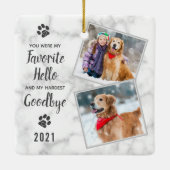 Pet Memorial Pet Loss Keepomwille Dog Foto Keramisch Ornament (Achterkant)