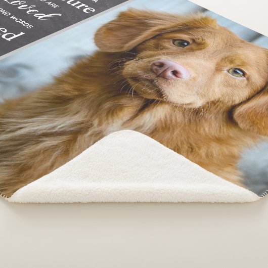 Pet Memorial Pet Loss Keepomwille Dog Foto Sherpa Deken (3/4)