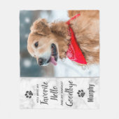 Pet Memorial Pet Loss Keepomwille Foto Fleece Deken (Voorkant)