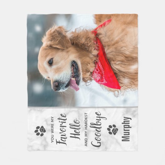 Pet Memorial Pet Loss Keepomwille Foto Fleece Deken (Voorkant)