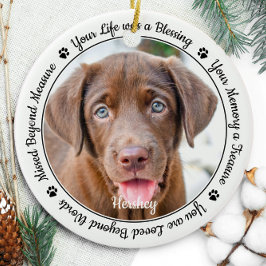 Pet Memorial Pet Loss Keepomwille Gift Dog Foto Keramisch Ornament