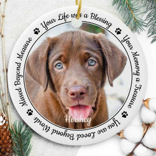 Pet Memorial Pet Loss Keepomwille Gift Dog Foto Keramisch Ornament