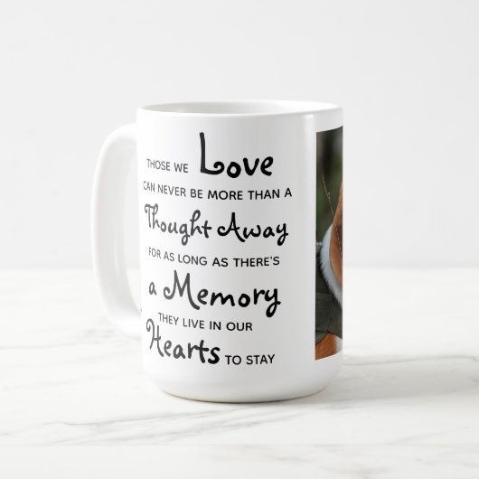 Pet Memorial Pet Loss Keepomwille Photo Coffee Mok (Voorkant links)