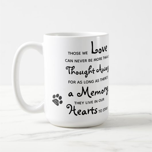 Pet Memorial Pet Loss Keepomwille Photo Coffee Mok (Links)