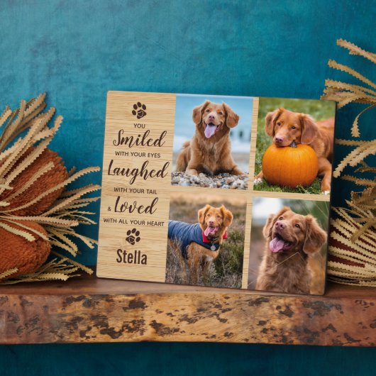 Pet Memorial Pet Loss Keepomwille Photo Collage Fotoplaat (Zijkant)