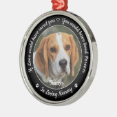 Pet Memorial Pet Loss Keepomwille Sympathie Foto Metalen Ornament (Links)