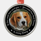 Pet Memorial Pet Loss Keepomwille Sympathie Foto Metalen Ornament (Voorkant)