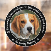 Pet Memorial Pet Loss Keepomwille Sympathie Foto Raamsticker (Vel 2)