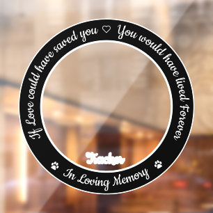 Pet Memorial Pet Loss Keepomwille Sympathie Foto  Raamsticker