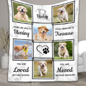 Pet Memorial Pet Loss Keepslag Unieke 6 Dog Foto Fleece Deken