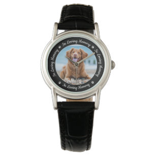 Pet Memorial Pet Loss Personalized Dog Foto Horloge