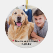 Pet Memorial Pet Loss Personalized Dog Foto Keramisch Ornament (Voorkant)