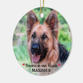 Pet Memorial Pet Loss Personalized Dog Foto Keramisch Ornament (Links)