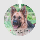 Pet Memorial Pet Loss Personalized Dog Foto Ornament (achterkant)