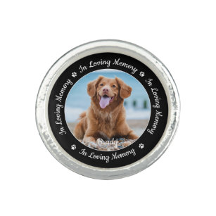 Pet Memorial Pet Loss Personalized Dog Foto Ring