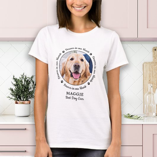 Pet Memorial Pet Loss Personalized Dog Foto T-shirt