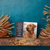 Pet Memorial Pet Loss Sympathie Dog Foto Fotoplaat (Zijkant)